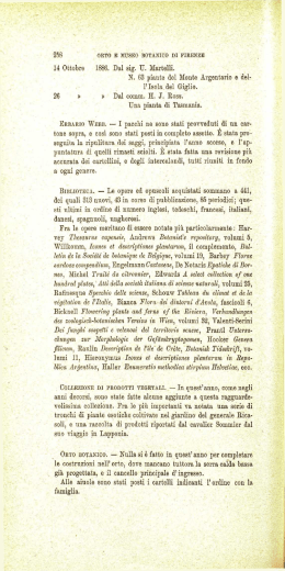 258 14 Ottobre 1886. Dal sig. U. Martelli. N. 63 piante del Monte