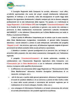 il progetto - Consiglio Regionale della Campania