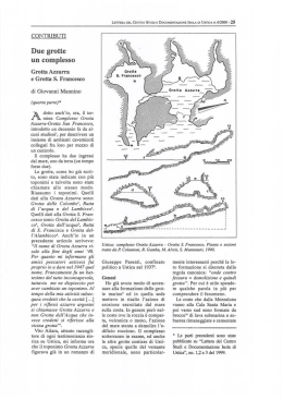 Due grotte, un complesso - Centro Studi e Documentazione Isola di