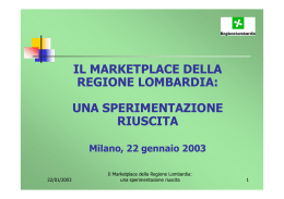 il marketplace della regione lombardia