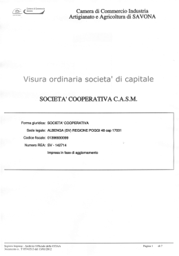 Page 1 Camera di Commercio Industria Artigianato e Agricoltura di