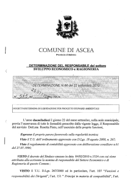 COMUNE Dl ASClEA - Comune di Ascea