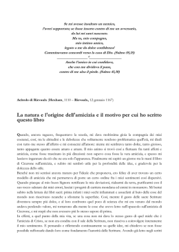 La natura e l`origine dell`amicizia e il motivo per