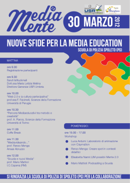 Opuscolo con il programma