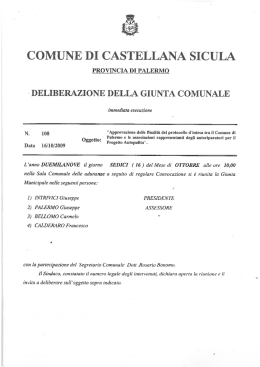 Approvazione finalità protocollo d`intesa per il Progetto Autopulita
