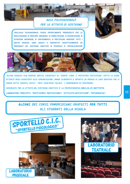 L`Aula polifunzionale per le attivit&agrave; di sostegno