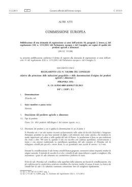 Domanda di registrazione
