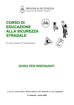 corso di educazione alla sicurezza stradale