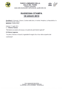 18 luglio - Parco Ticino