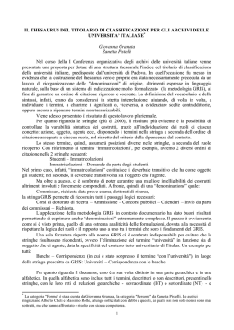 Il thesaurus del titolario - Universit&agrave; degli Studi di Padova