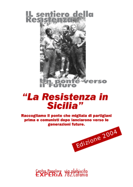 La Resistenza in Sicilia - Comitato Popolare Experia Catania