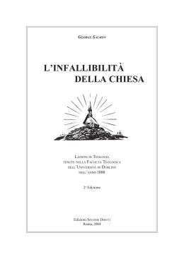 Infallibilit&agrave; della Chiesa Salmon