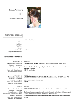 Curriculum vitae - Zefiro Formazione