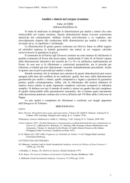 Sunti - Società Italiana di Storia delle Matematiche