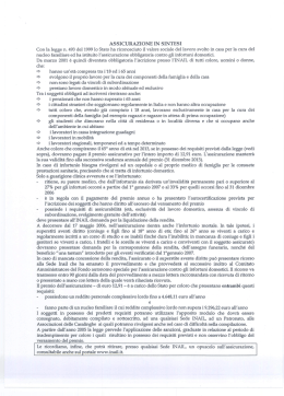 INAIL assicurazione - Comune di Gonnoscodina