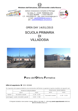 scuola primaria di villadosia - Istituto Comprensivo di Mornago