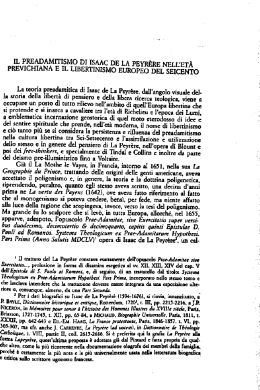 il preadami`i`ismo di isaac de la peyr&egrave;re nell`et&agrave; - ispf-lab