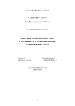 Storia sociale ed economica di un parco