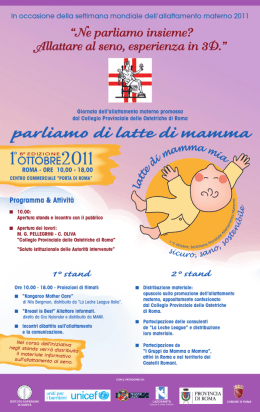 scarica la locandina - Settimana mondiale dell`Allattamento Materno