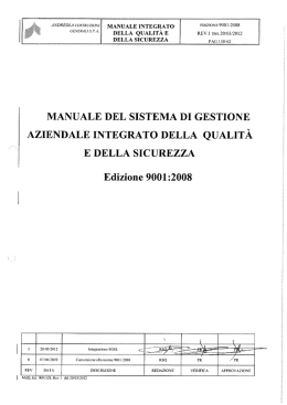 manuale del sistema di gestione aziendale integrato della qualita
