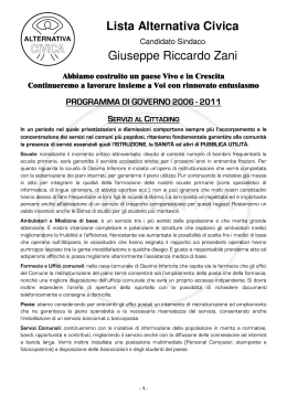 Lista Alternativa Civica Giuseppe Riccardo Zani