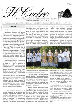 Il Cedro - dicembre 2013 - Fraternit&agrave; Sacerdotale San Pio X