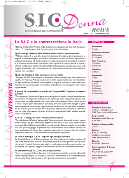 SIC Donna News N°1 - S.I.C. - Società Italiana della Contraccezione