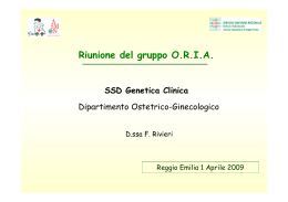 SSD Genetica Clinica - Rivieri Francesca