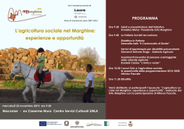 L`agricoltura sociale nel Marghine: esperienze e opportunità
