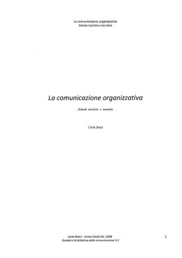 La comunicazione organizzativo