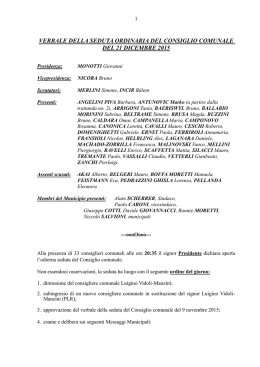 Verbale della seduta del Consiglio comunale del 21