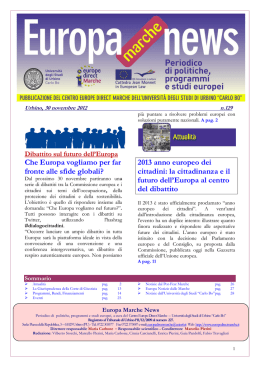 EUROPA NEWS n.129 del 30 / 11 / 2012