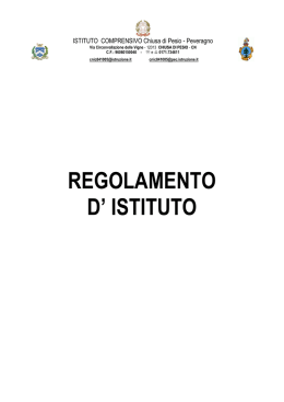 Regolamento di Istituto 2013