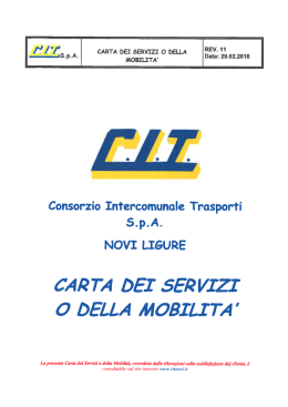 leggi la Carta dei servizi