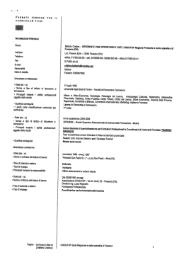 curriculum vitae - Comune di Fossano