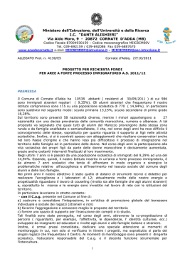 Progetto in PDF - Osservatorio Regionale per l`integrazione e la