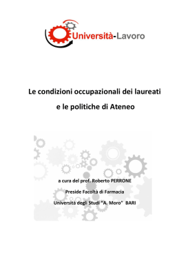 Le condizioni occupazionali dei laureati e le politiche di Ateneo