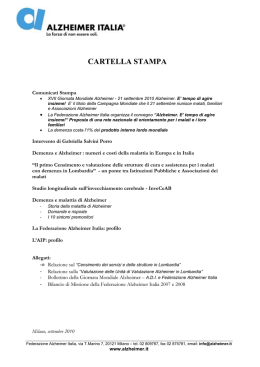 cartella stampa - Federazione Alzheimer Italia