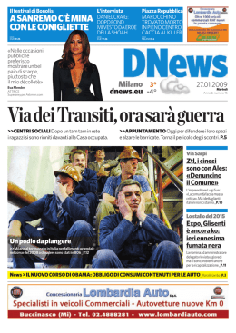 Via dei Transiti, ora sar&agrave; guerra