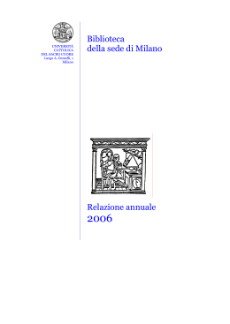 2006 - Sistema bibliotecario e documentale