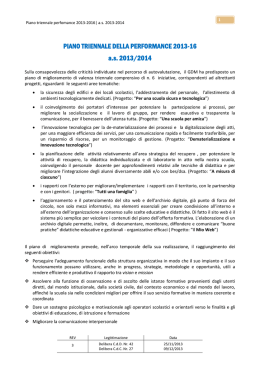 piano triennale della perfomance a.s. 2013/2014
