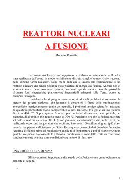 reattori nucleari a fusione
