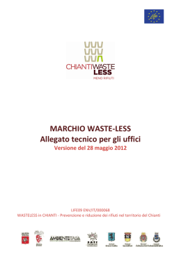 MARCHIO WASTE-LESS Allegato tecnico per gli uffici
