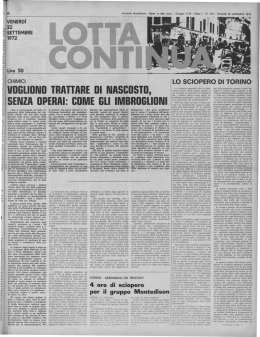 vogliono trattare di nascosto, senza` operai: come gli imbroglioni