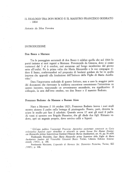 Il dialogo tra Don Bosco e il maestro Francesco Bodrato