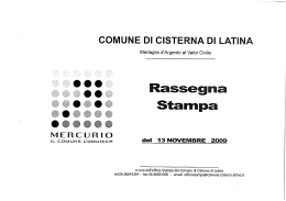 comune di cisterna di ltia - Comune di Cisterna di Latina