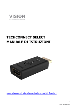 techconnect select manuale di istruzioni
