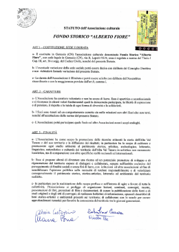 FONDO STORICO “ALBERTO FIORE”