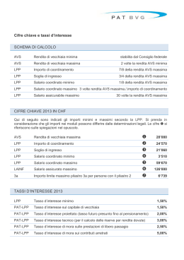 Page 1 Cifre chiave e tassi d`interesse SCHEMA DI CALCOLO AVS
