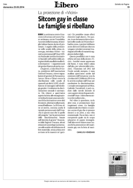 Sitcom gay in classe Le famiglie si ribellano